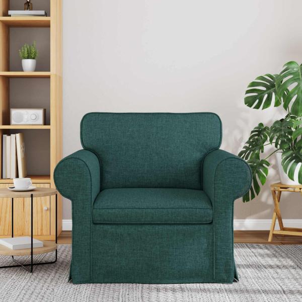 Sofa Dunkelgrün 215 x 82 x 80 cm Metall