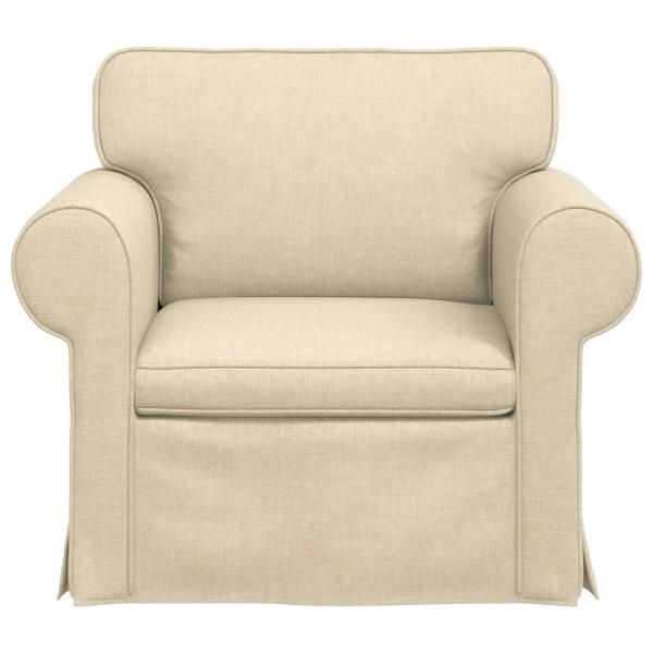 Sofa Creme 215 x 82 x 80 cm Metall