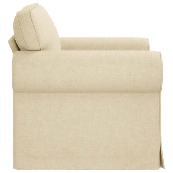 Sofa Creme 215 x 82 x 80 cm Metall