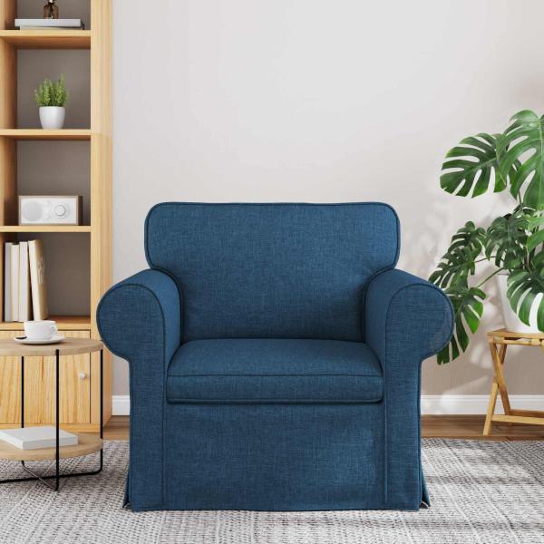 Sofa Blau 215 x 82 x 80 cm Metall