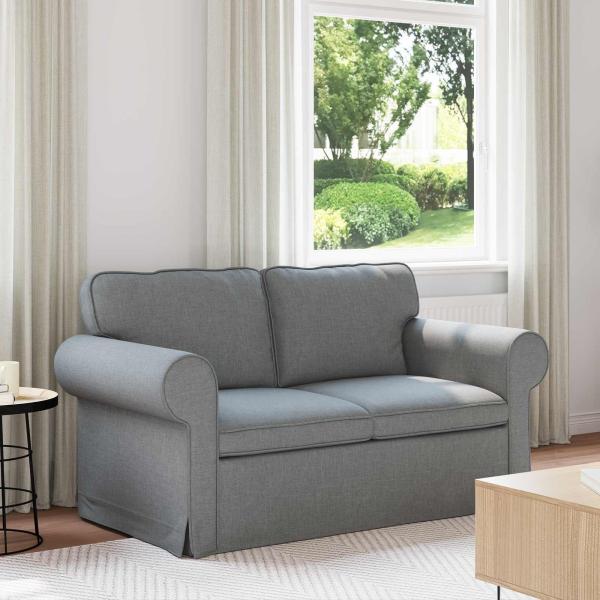 ARDEBO.de - Sofa Hellgrau 215 x 82 x 80 cm Metall