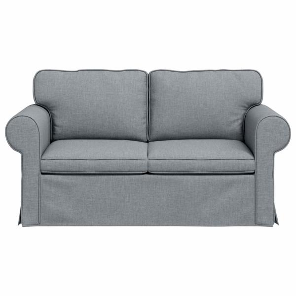 Sofa Hellgrau 215 x 82 x 80 cm Metall
