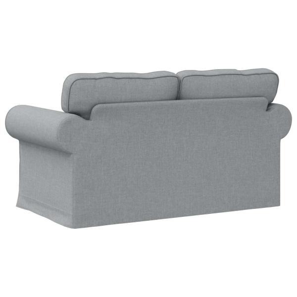 Sofa Hellgrau 215 x 82 x 80 cm Metall