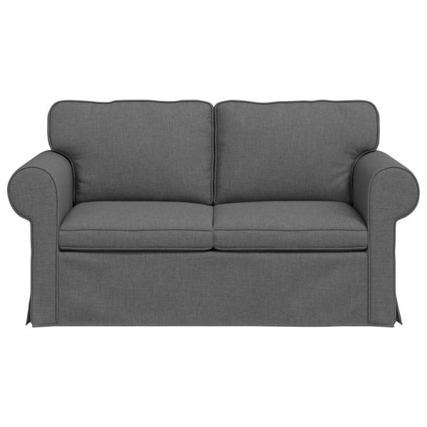 Sofa Dunkelgrau 215 x 82 x 80 cm Metall