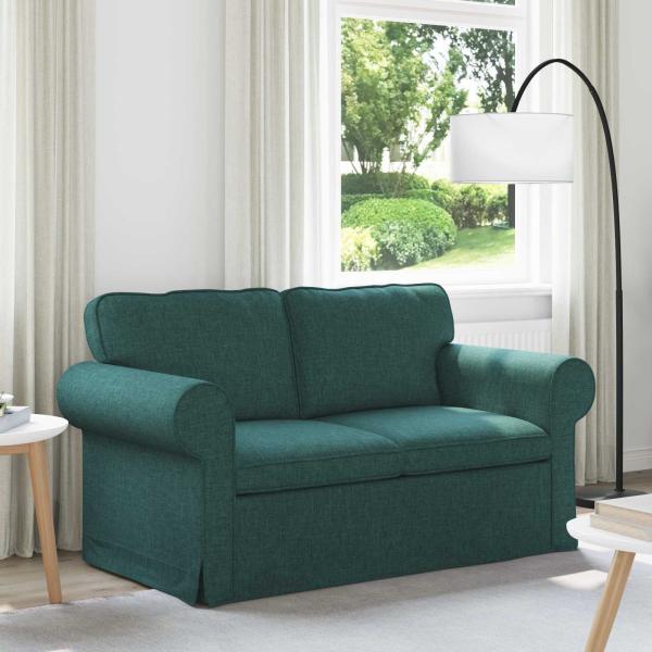 ARDEBO.de - Sofa Dunkelgrün 215 x 82 x 80 cm Metall