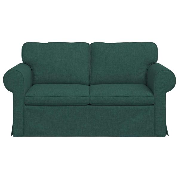 Sofa Dunkelgrün 215 x 82 x 80 cm Metall