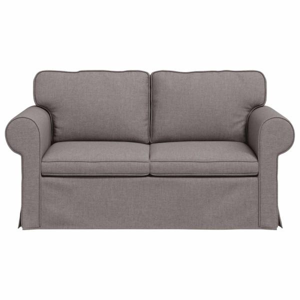 Sofa Taupe 215 x 82 x 80 cm Metall