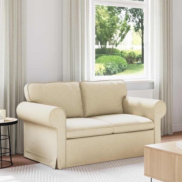 ARDEBO.de - Sofa Creme 215 x 82 x 80 cm Metall