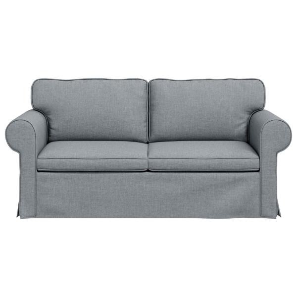 Sofa Hellgrau 215 x 82 x 80 cm Metall
