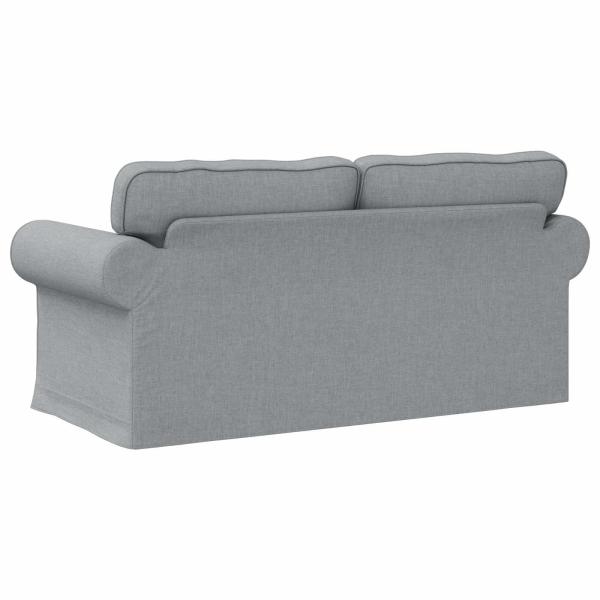 Sofa Hellgrau 215 x 82 x 80 cm Metall