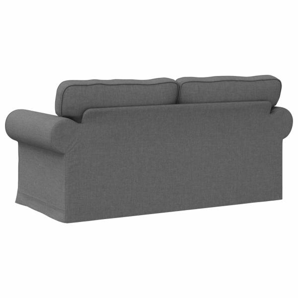 Sofa Dunkelgrau 215 x 82 x 80 cm Metall