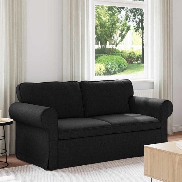 ARDEBO.de - Sofa Schwarz 215 x 82 x 80 cm Metall