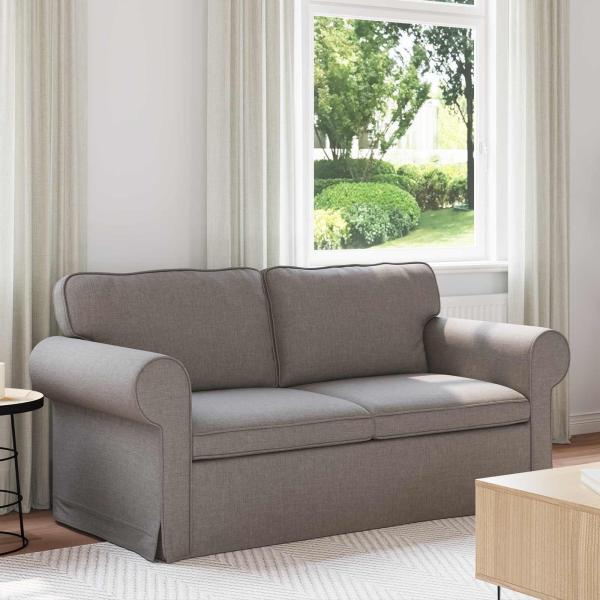 ARDEBO.de - Sofa Taupe 215 x 82 x 80 cm Metall