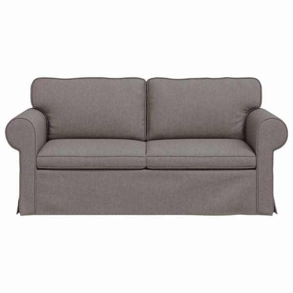 Sofa Taupe 215 x 82 x 80 cm Metall