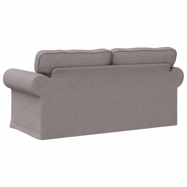 Sofa Taupe 215 x 82 x 80 cm Metall