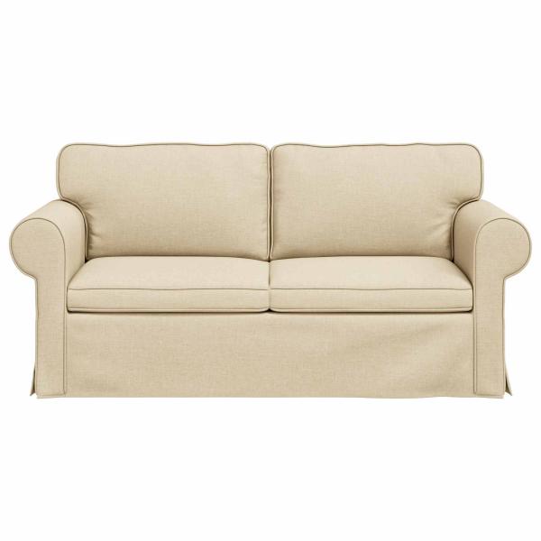 Sofa Creme 215 x 82 x 80 cm Metall