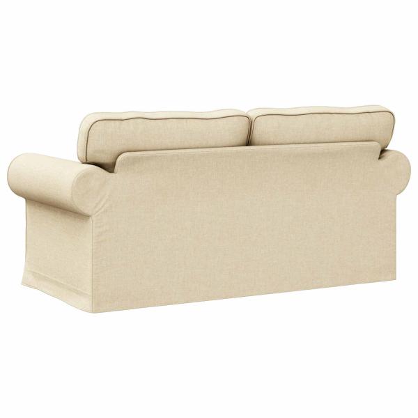 Sofa Creme 215 x 82 x 80 cm Metall