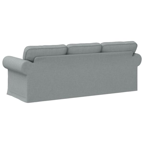 Sofa Hellgrau 215 x 82 x 80 cm Metall