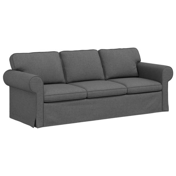 Sofa Dunkelgrau 215 x 82 x 80 cm Metall