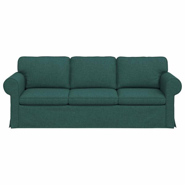 Sofa Dunkelgrün 215 x 82 x 80 cm Metall