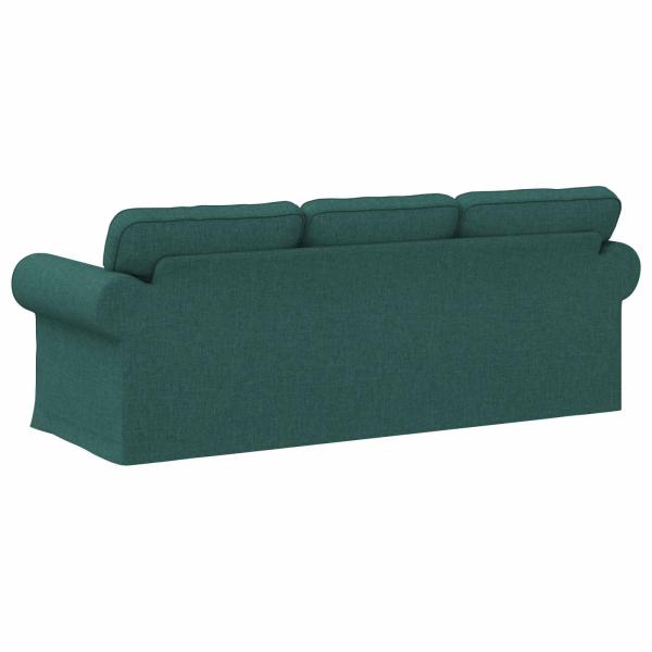 Sofa Dunkelgrün 215 x 82 x 80 cm Metall