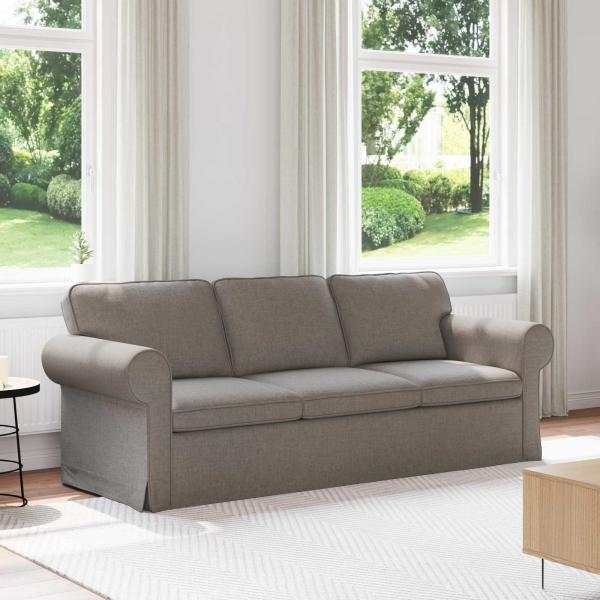 ARDEBO.de - Sofa Taupe 215 x 82 x 80 cm Metall