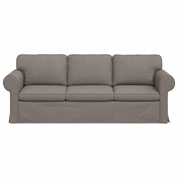 Sofa Taupe 215 x 82 x 80 cm Metall