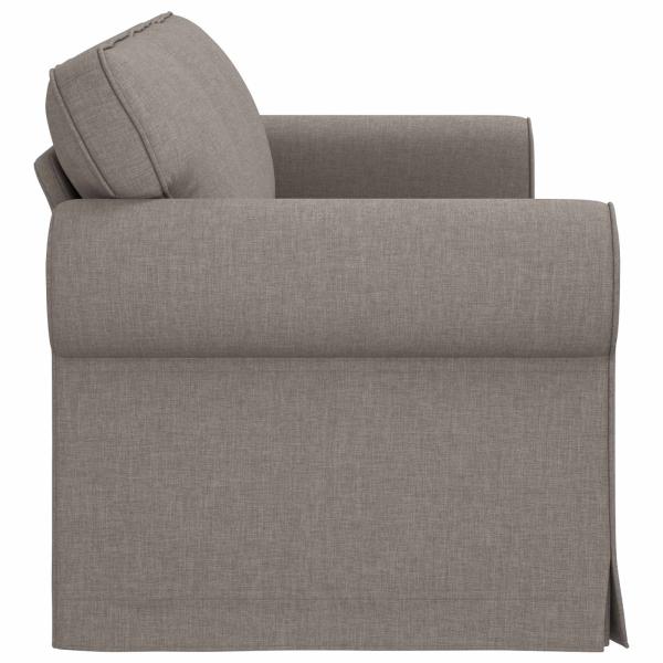 Sofa Taupe 215 x 82 x 80 cm Metall