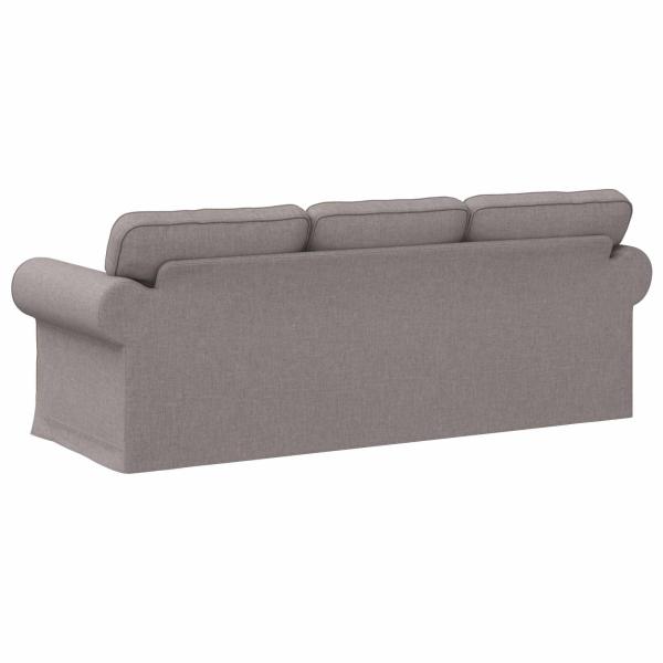 Sofa Taupe 215 x 82 x 80 cm Metall