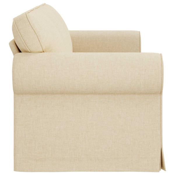 Sofa Creme 215 x 82 x 80 cm Metall