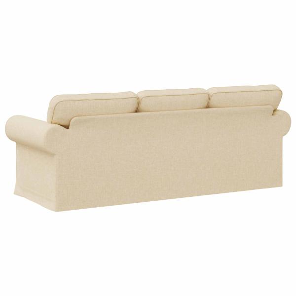 Sofa Creme 215 x 82 x 80 cm Metall