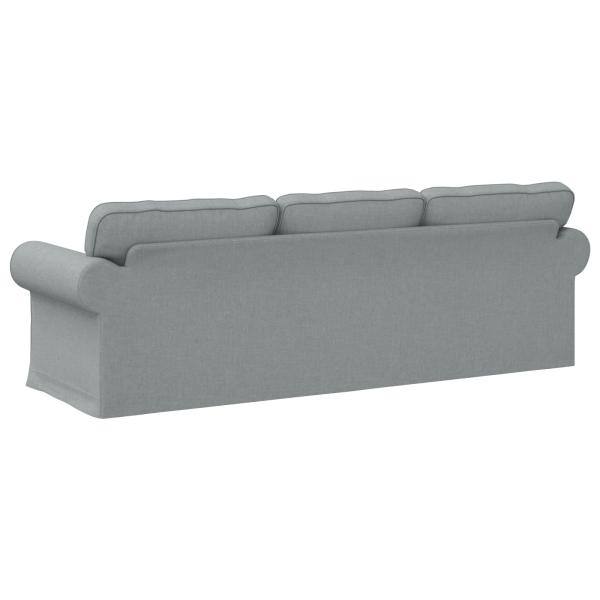 Sofa Hellgrau 215 x 82 x 80 cm Metall