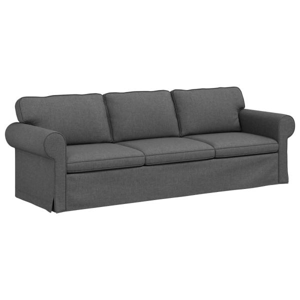 Sofa Dunkelgrau 215 x 82 x 80 cm Metall