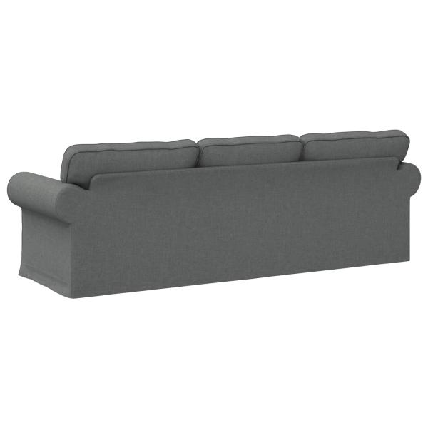 Sofa Dunkelgrau 215 x 82 x 80 cm Metall