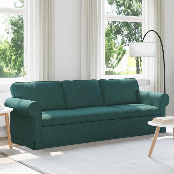 ARDEBO.de - Sofa Dunkelgrün 215 x 82 x 80 cm Metall