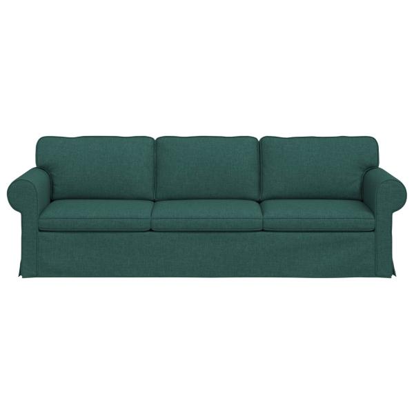 Sofa Dunkelgrün 215 x 82 x 80 cm Metall