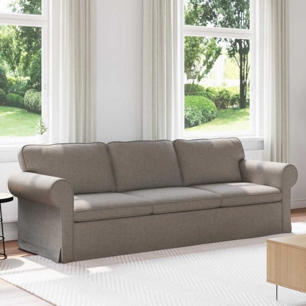 ARDEBO.de - Sofa Taupe 215 x 82 x 80 cm Metall