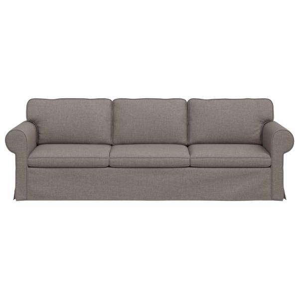 Sofa Taupe 215 x 82 x 80 cm Metall