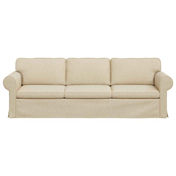Sofa Creme 215 x 82 x 80 cm Metall