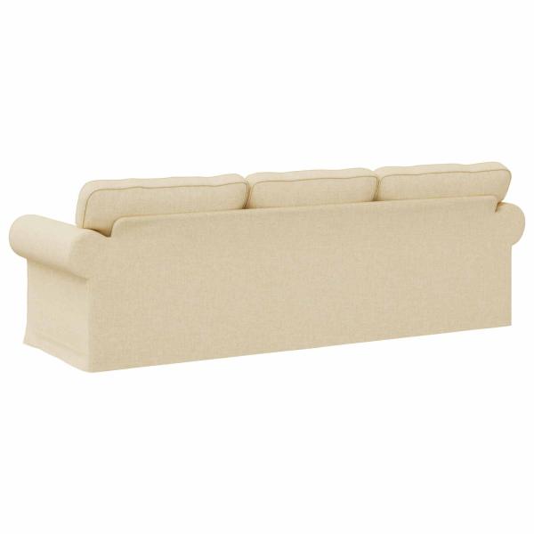 Sofa Creme 215 x 82 x 80 cm Metall