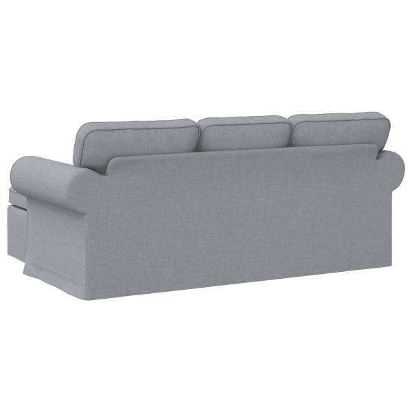 Sofa Hellgrau 215 x 138 x 80 cm Metall