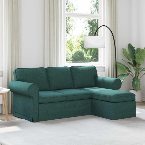 ARDEBO.de - Sofa Dunkelgrün 215 x 138 x 80 cm Metall