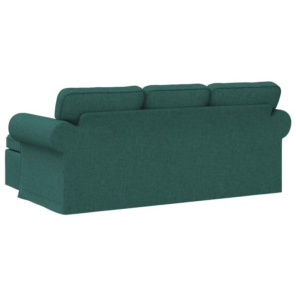 Sofa Dunkelgrün 215 x 138 x 80 cm Metall