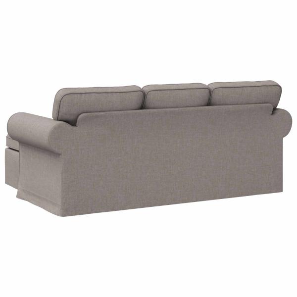 Sofa Taupe 215 x 138 x 80 cm Metall