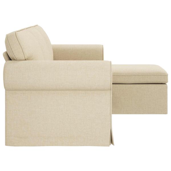 ARDEBO.de - Sofa Creme 215 x 138 x 80 cm Metall