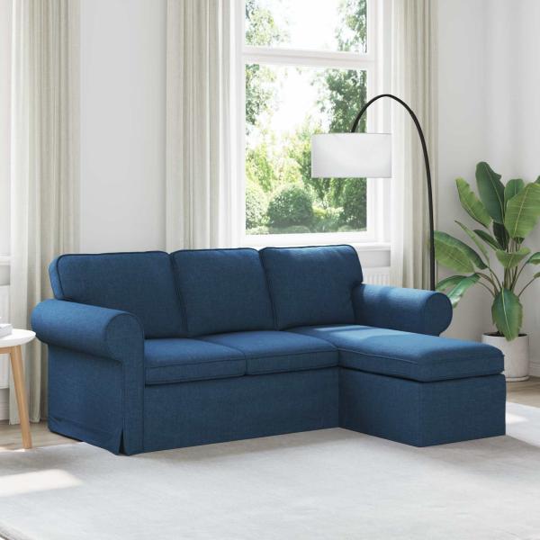 ARDEBO.de - Sofa Blau 215 x 138 x 80 cm Metall