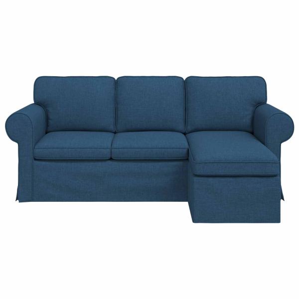 Sofa Blau 215 x 138 x 80 cm Metall