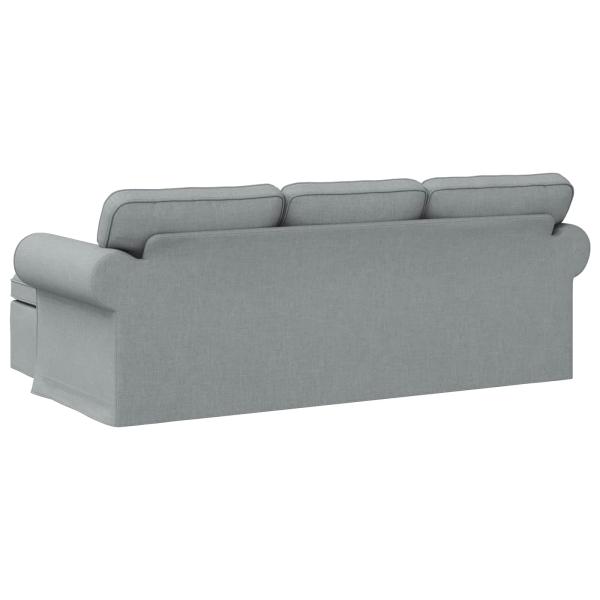 Sofa Hellgrau 215 x 138 x 80 cm Metall