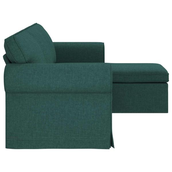 Sofa Dunkelgrün 215 x 138 x 80 cm Metall