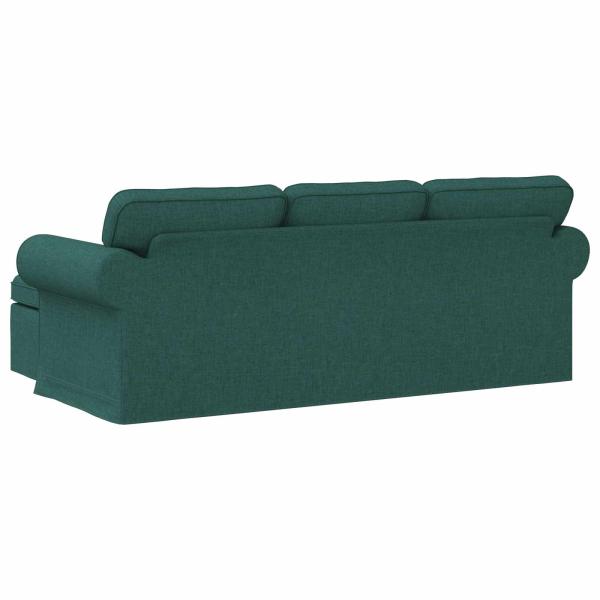 Sofa Dunkelgrün 215 x 138 x 80 cm Metall